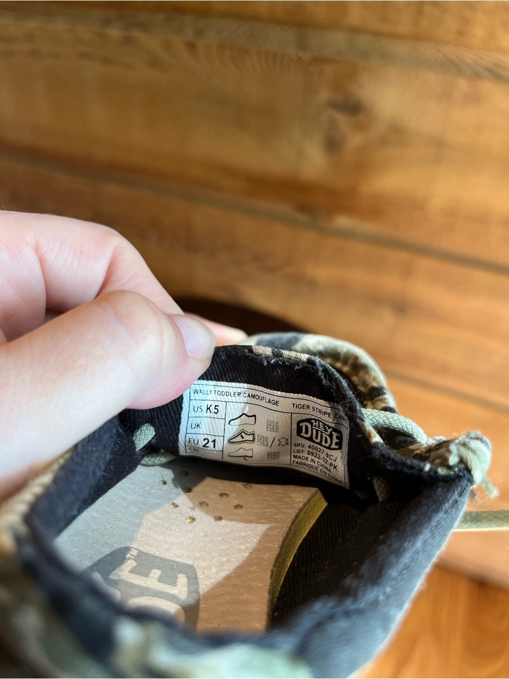 HEY DUDE - Green Camouflage Slip-On Boat Shoes - Picture 6 of 6